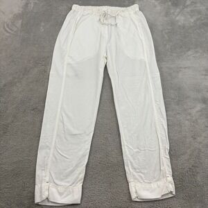Xirena Draper Pant Womens XS White Cotton Woven Slouchy Semi Sheer Lagen Beachy